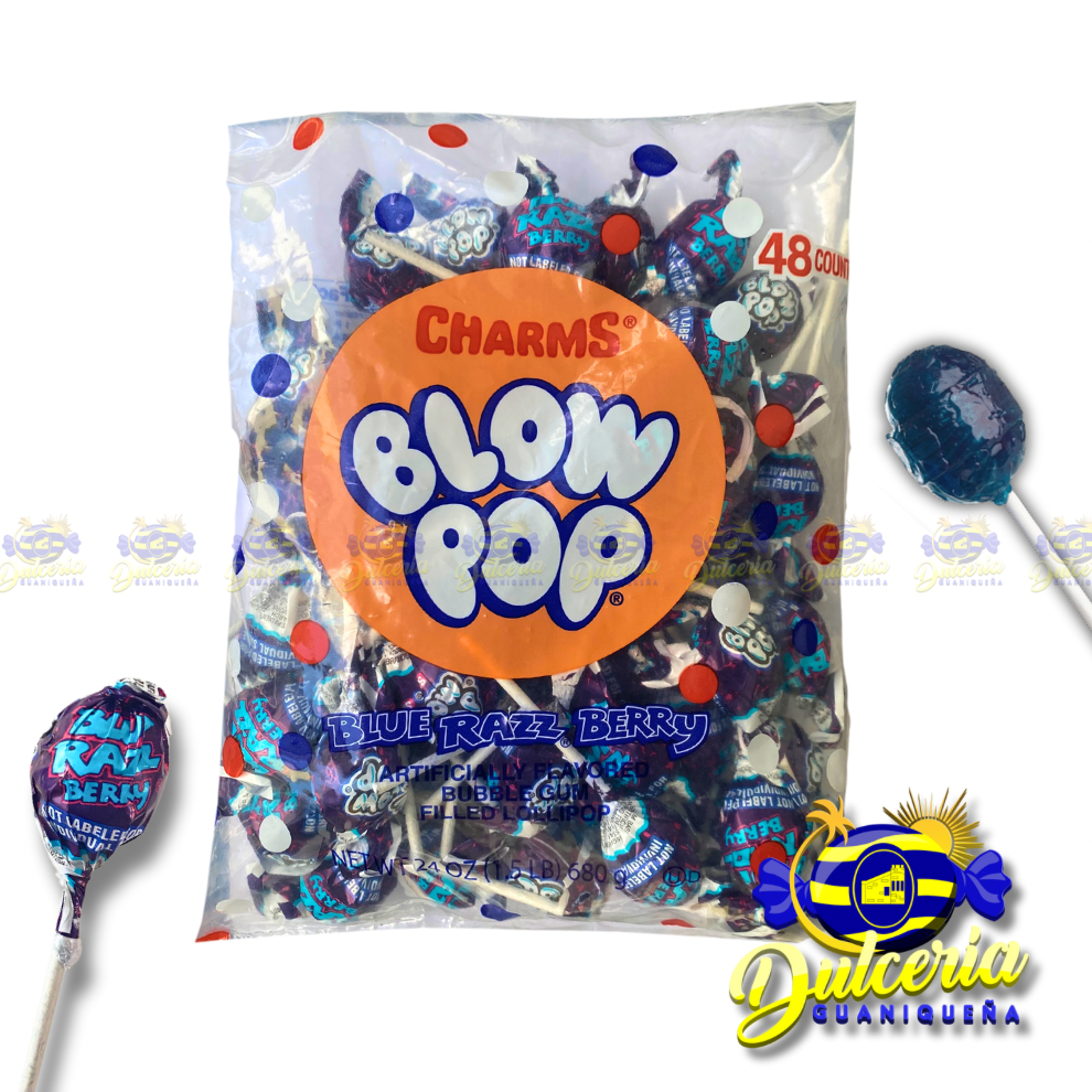 Blow Pop Blue Razz Berry 48 ct.