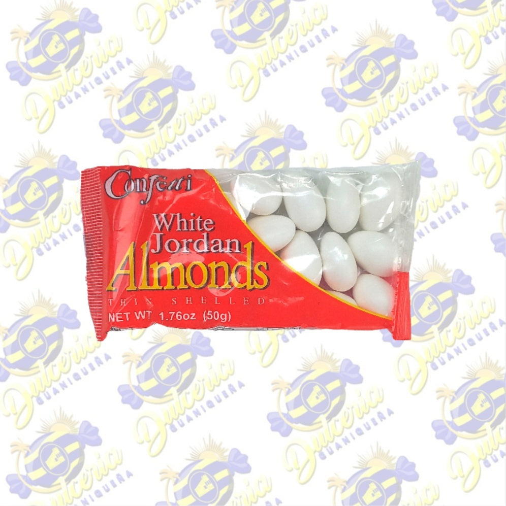 Confetti White Jordan Almonds dulceríaguaniqueña